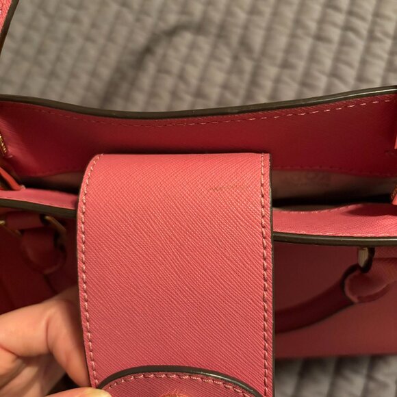 Michael Kors Emmy Large Tote – Tulip Pink Saffiano Leather, Great Condition - Picture 3 of 4
